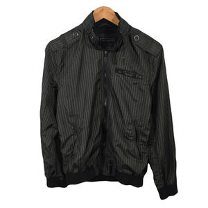 B8 Mens HERITAGE 1981 Striped Trendy Military Bomber Jacket S